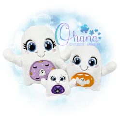 Huggable Ghost Stuffie Embroidery