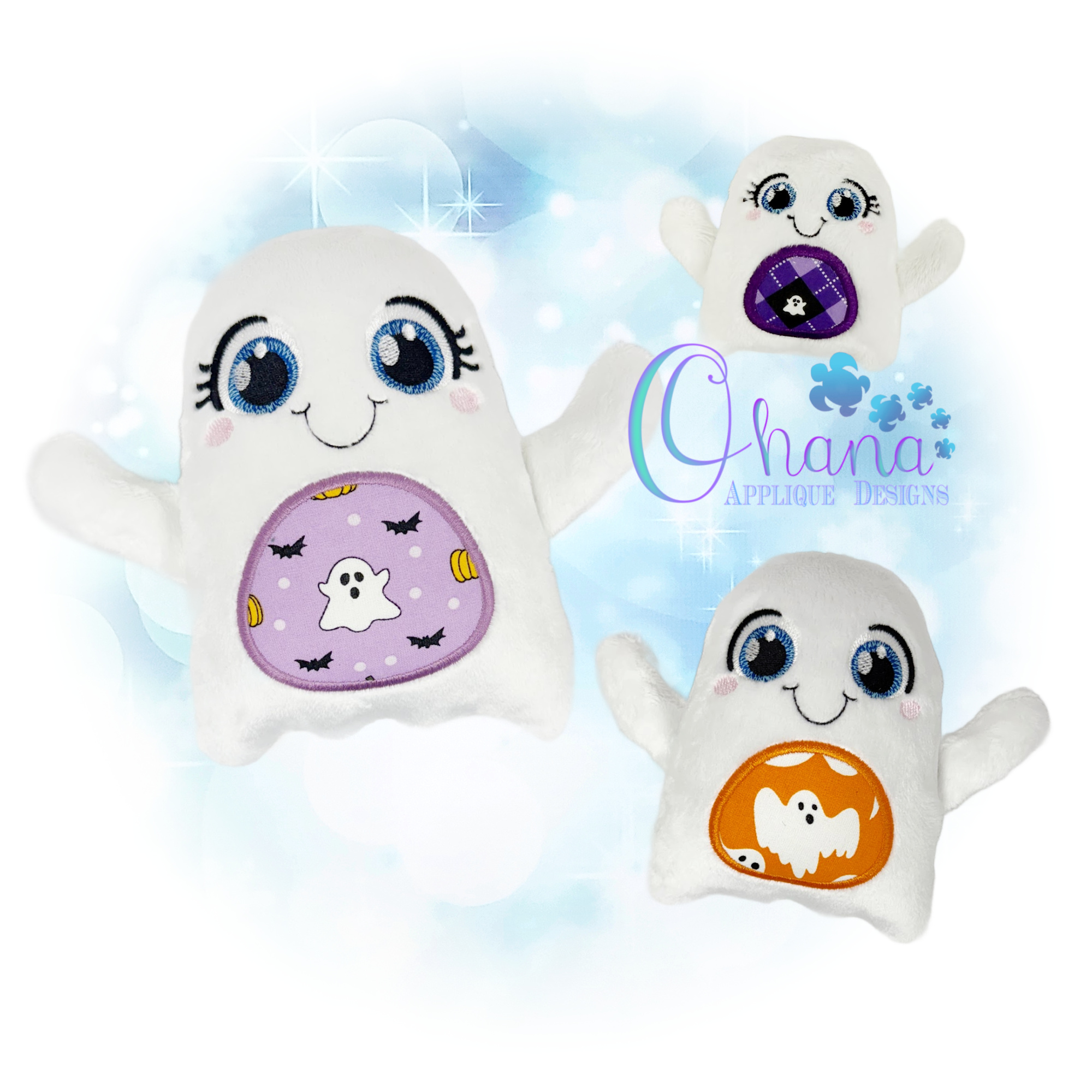 Huggable Ghost Stuffie Embroidery