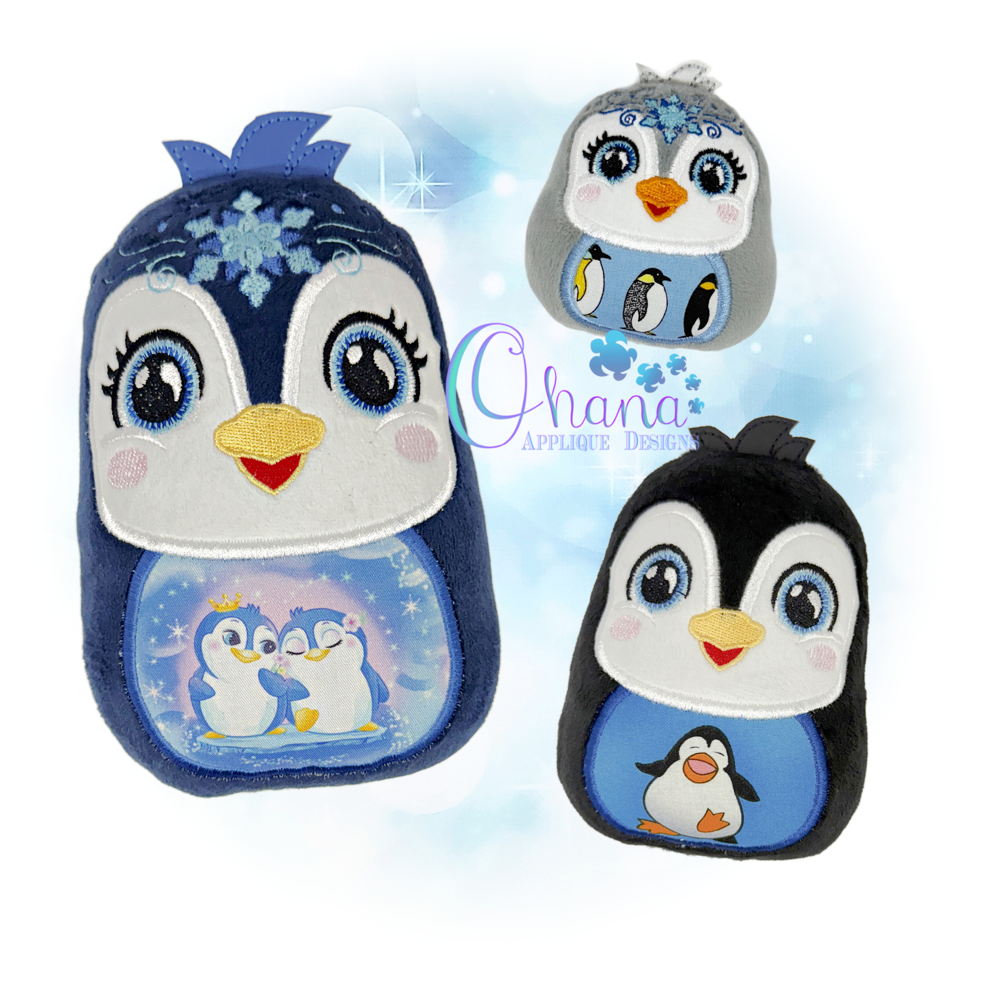 Penguin Egglet Stuffie Embroidery