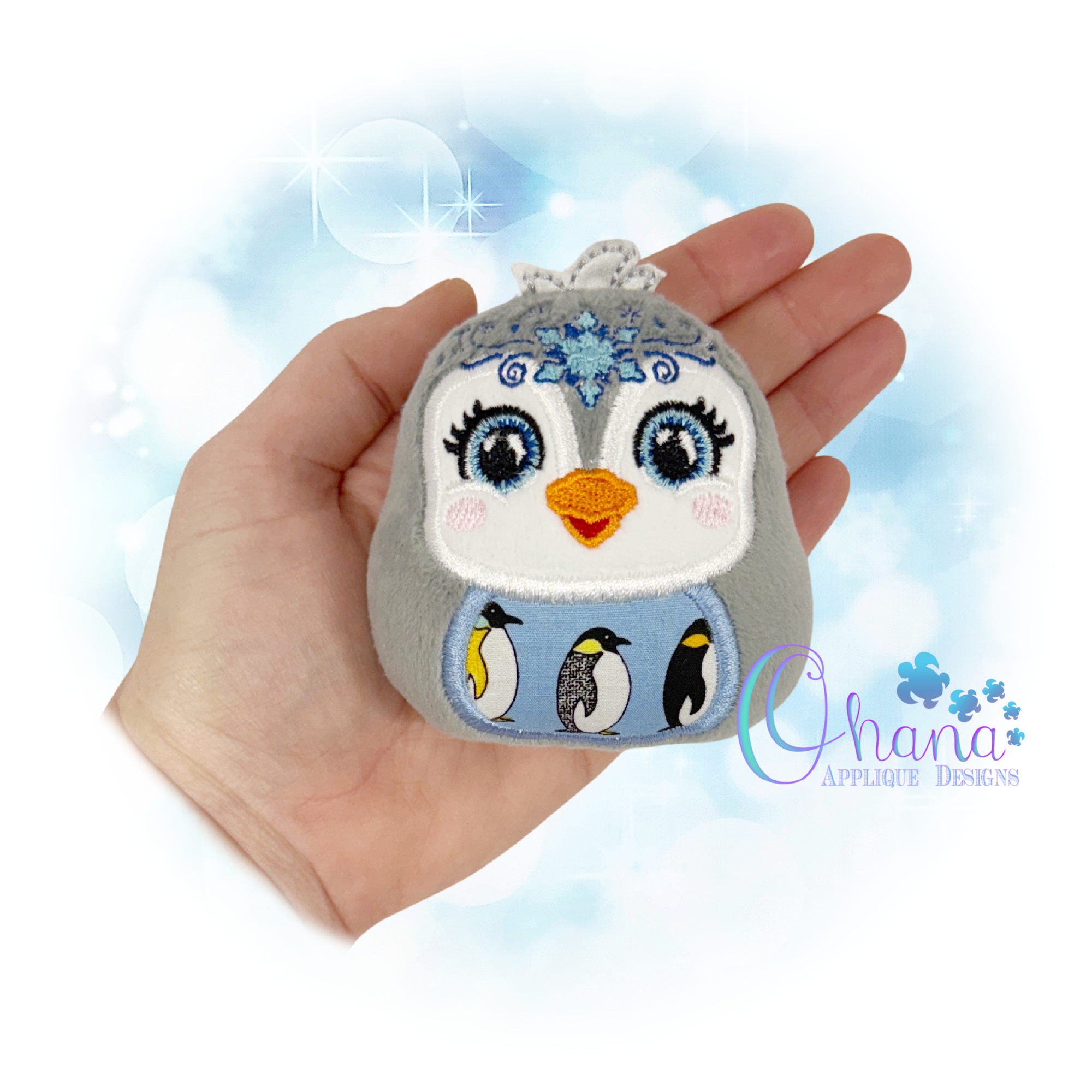 Penguin Egglet Stuffie Embroidery