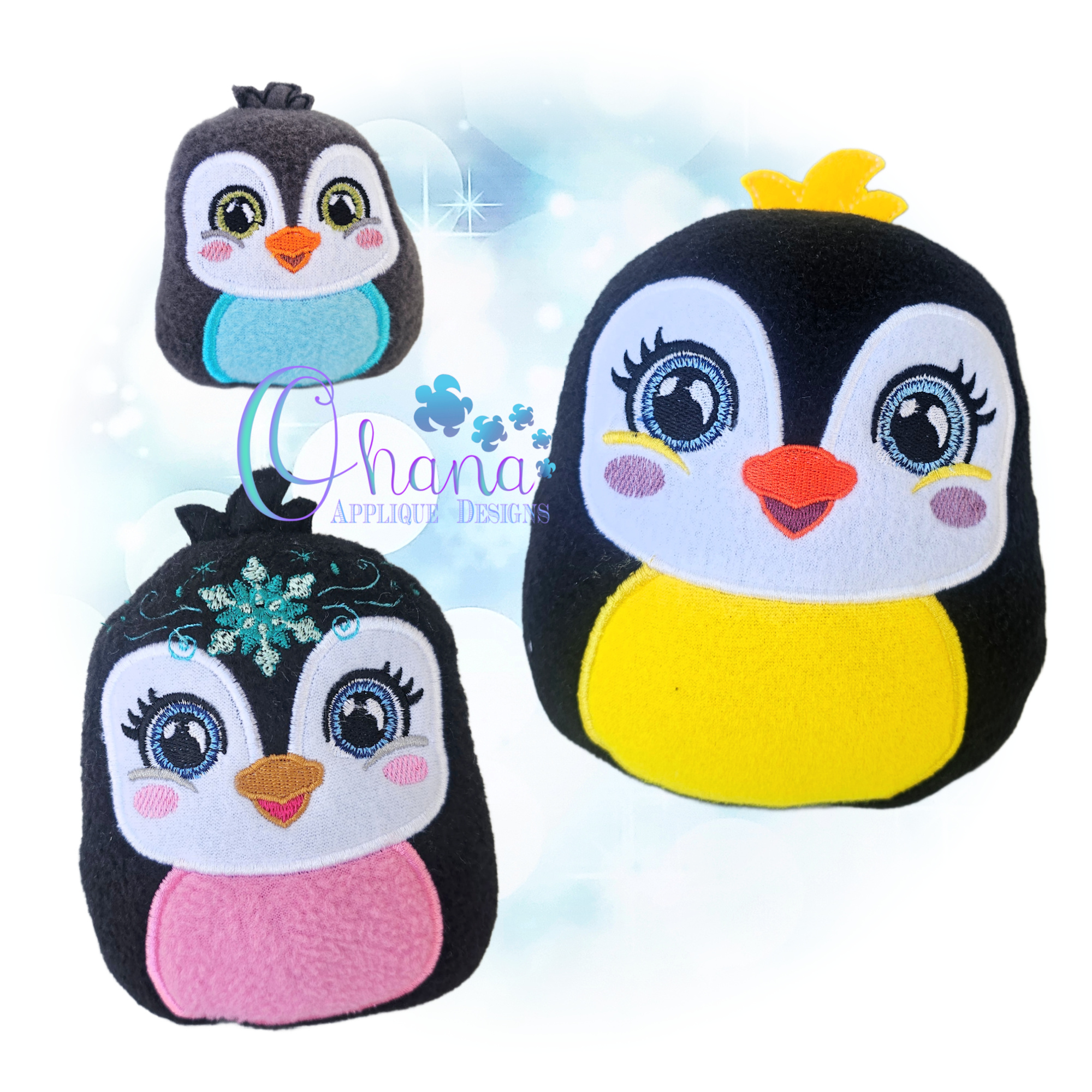 Penguin Egglet Stuffie Embroidery