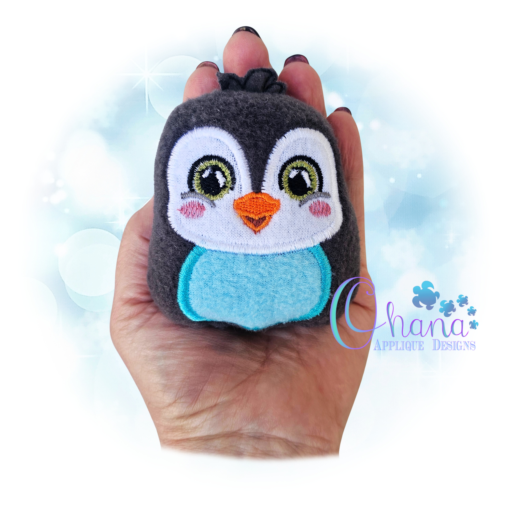 Penguin Egglet Stuffie Embroidery