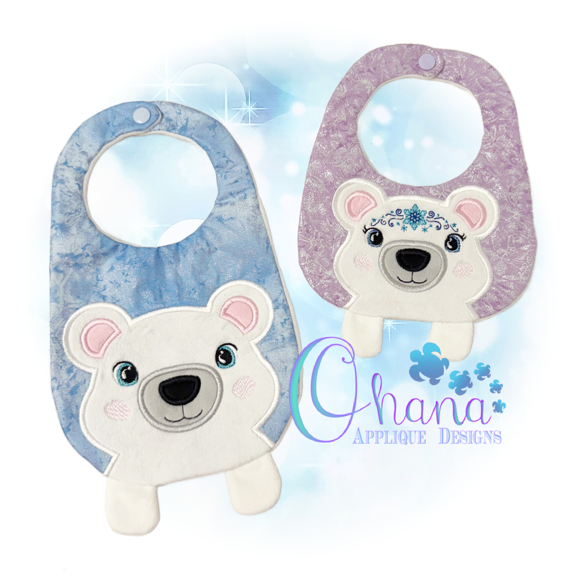 Polar Bear Bib Embroidery