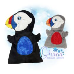 Puffin Hand Puppet Embroidery