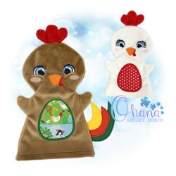 Rooster Hand Puppet Embroidery