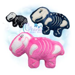 Skelly Capybara Stuffie Embroidery