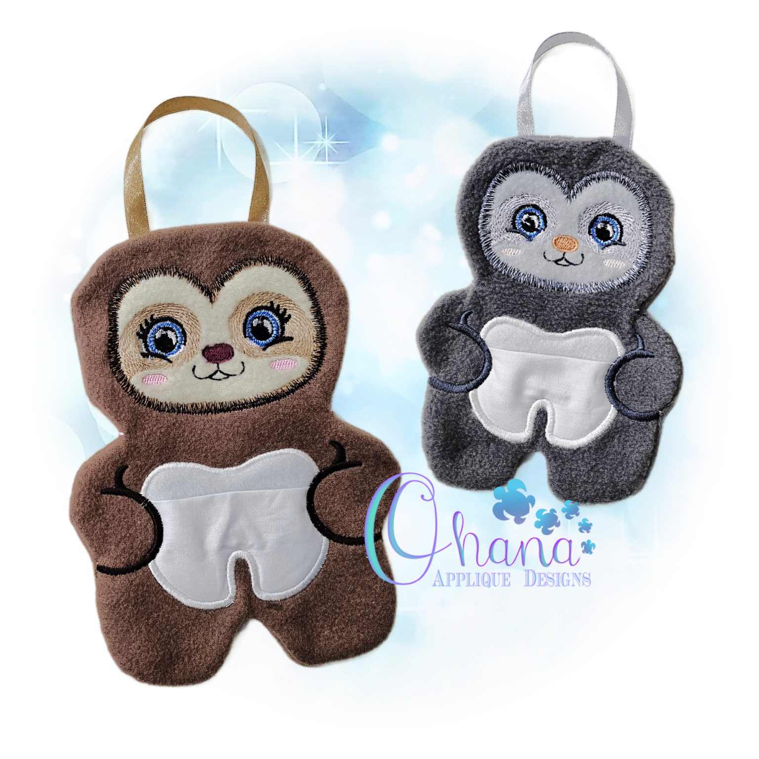 OAD 2509 Sloth Tooth Buddy 2000 RK Sloth Tooth Buddy Embroidery