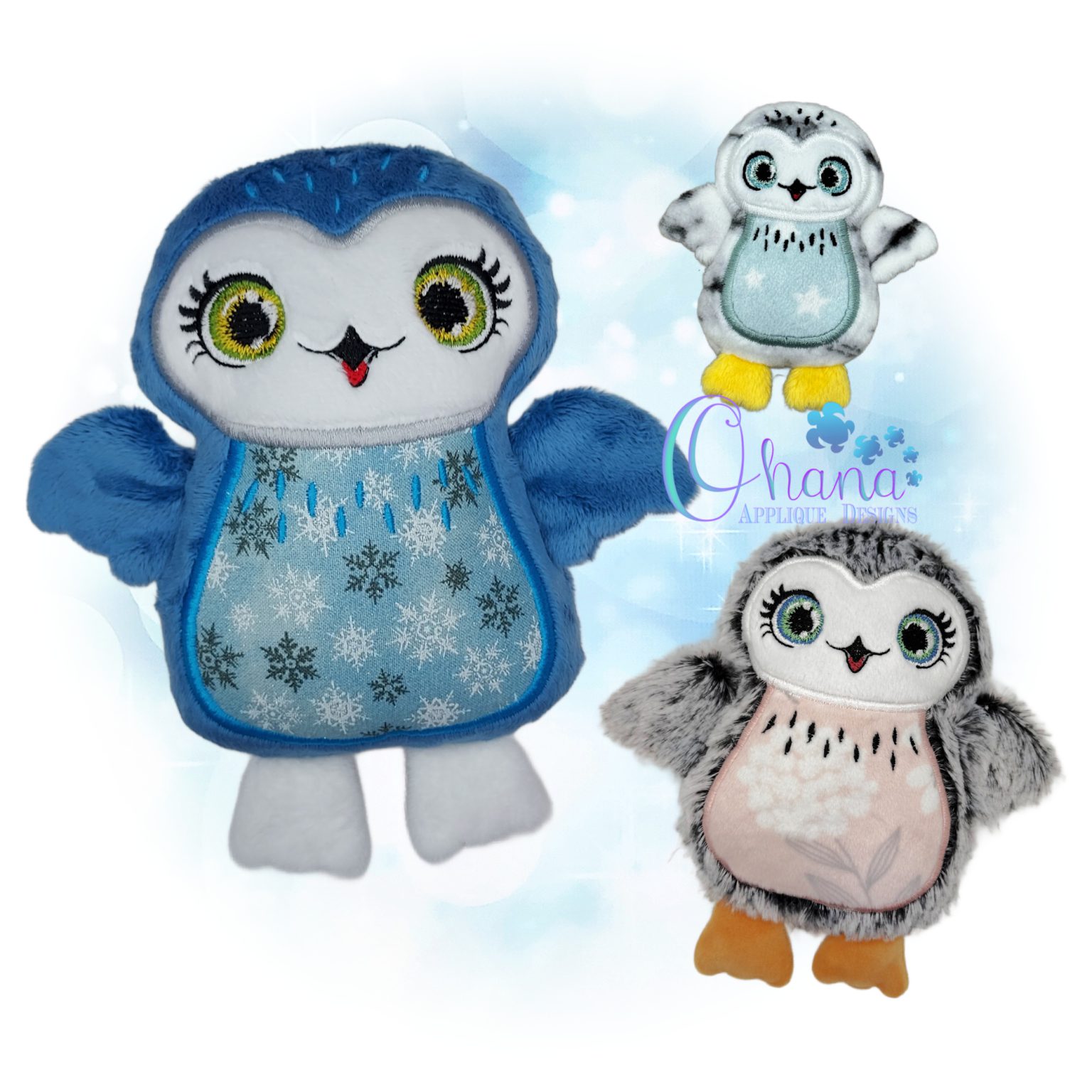OAD 2509 Snowy Owl Stuffie 2000 RG EC Snowy Owl Stuffie Embroidery