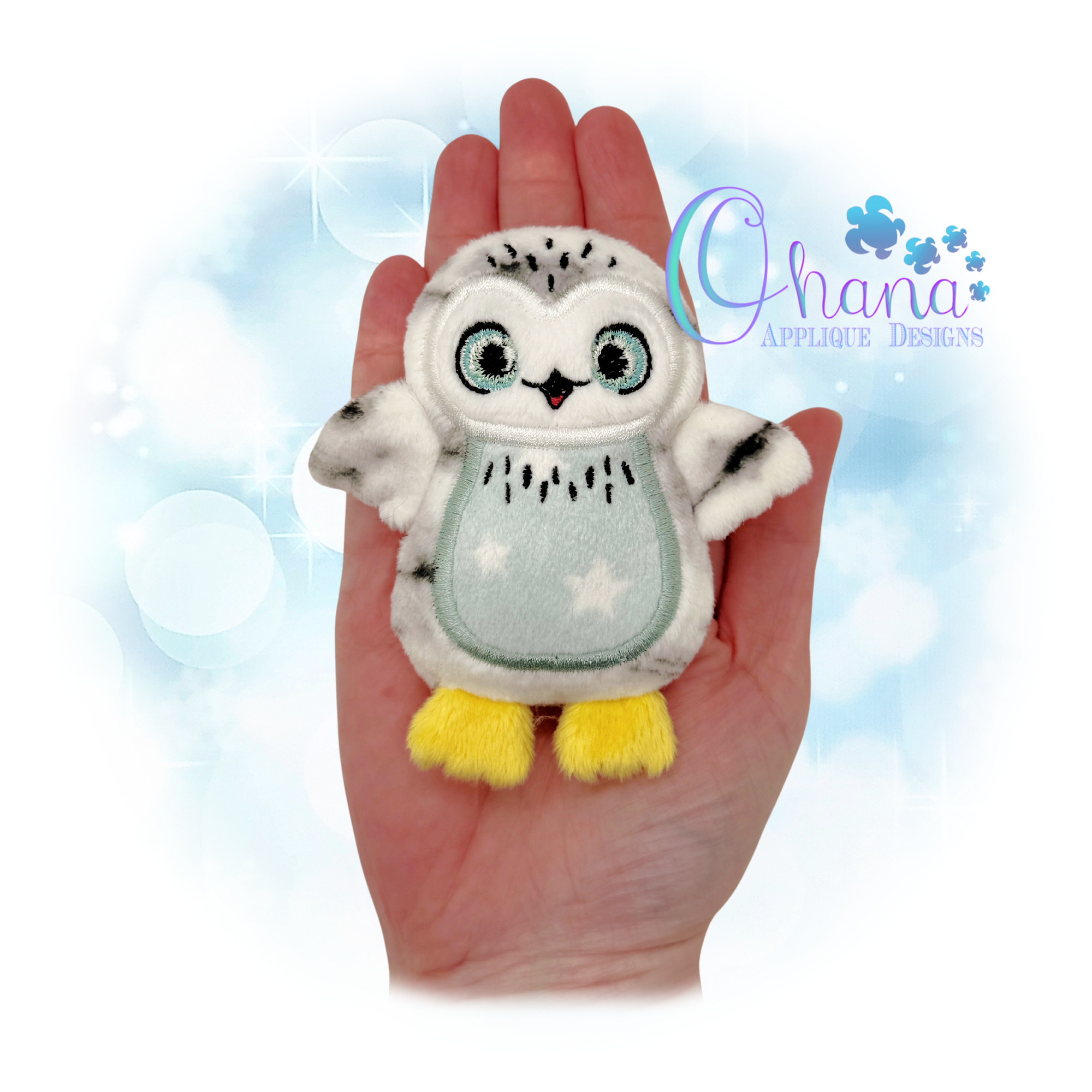 Snowy Owl Stuffie Embroidery