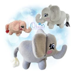 3D Standing Elephant Stuffie Embroidery