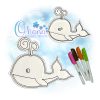 OAD 2509 Whale FCD 2000 AK Whale Flat Coloring Doll