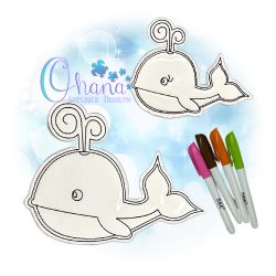 Whale Flat Coloring Doll