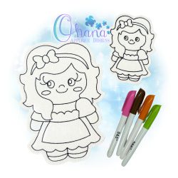 Alice Flat Coloring Doll