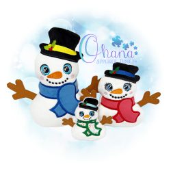 Blizzard Snowman Stuffie Embroidery