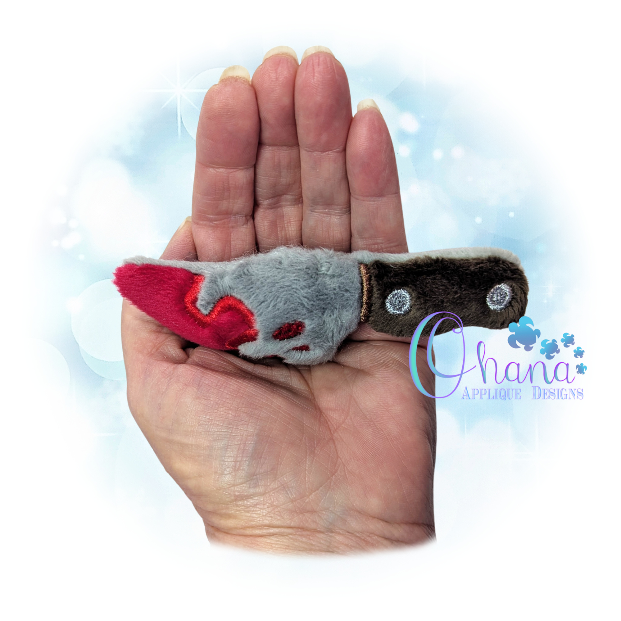 Bloody Knife Stuffie Embroidery