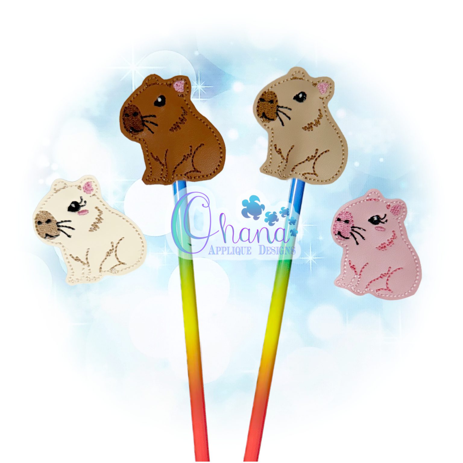 OAD 2510 Capybara PT 2000 LA Capybara Pencil Topper Embroidery