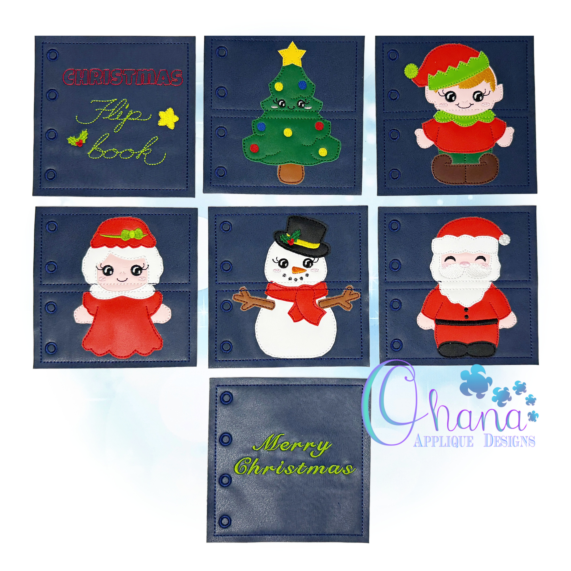 Christmas Flip Book Embroidery