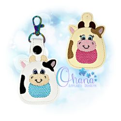 Cow Egglet Key Chain