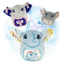Elephant Egglet Stuffie Embroidery