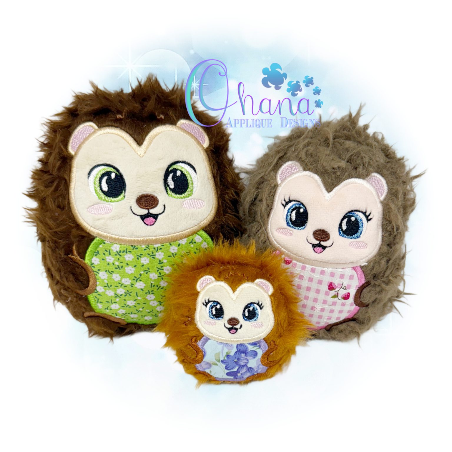 OAD 2510 Hedgehog Egglet Stuffie 2000 LA Hedgehog Egglet Stuffie Embroidery