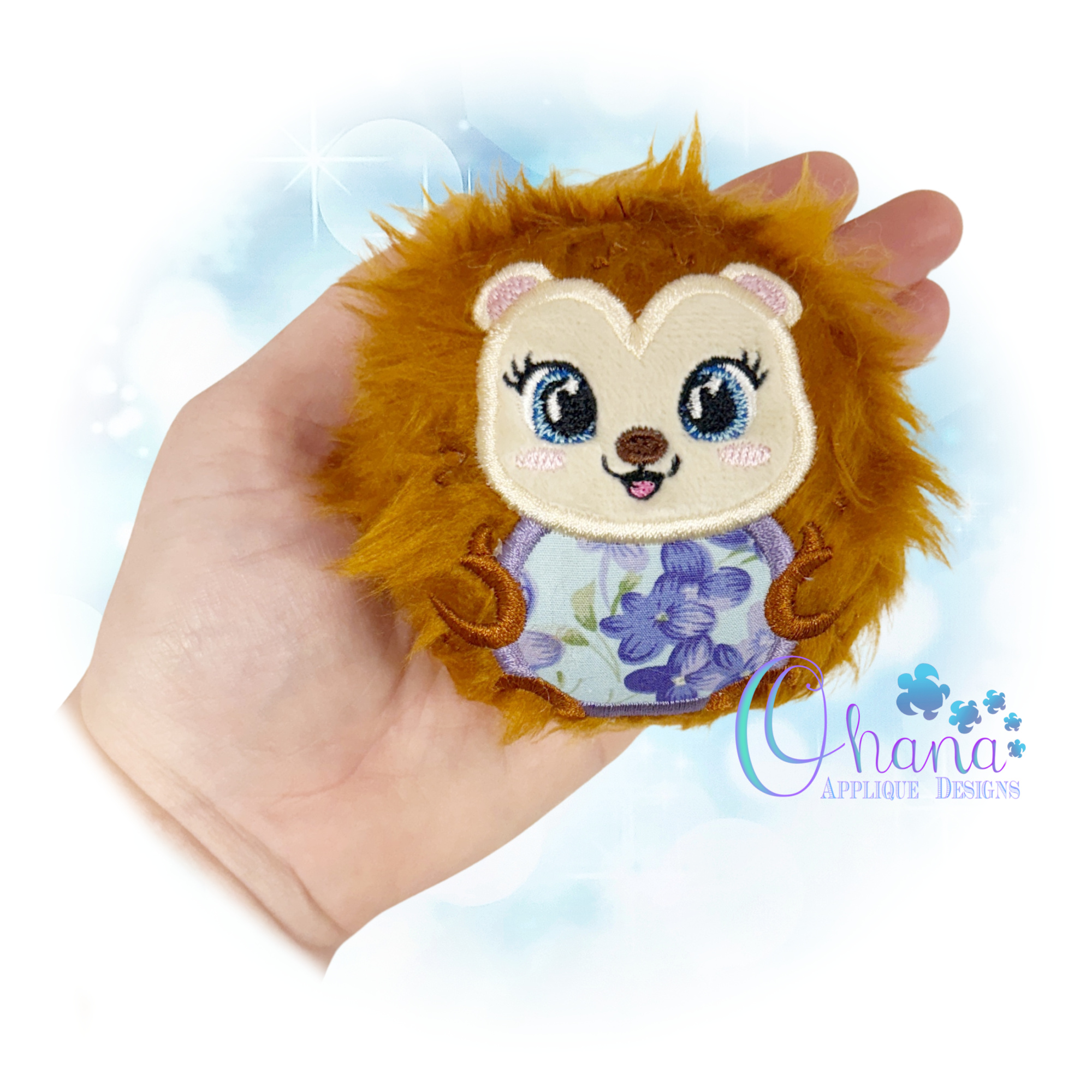 Hedgehog Egglet Stuffie Embroidery