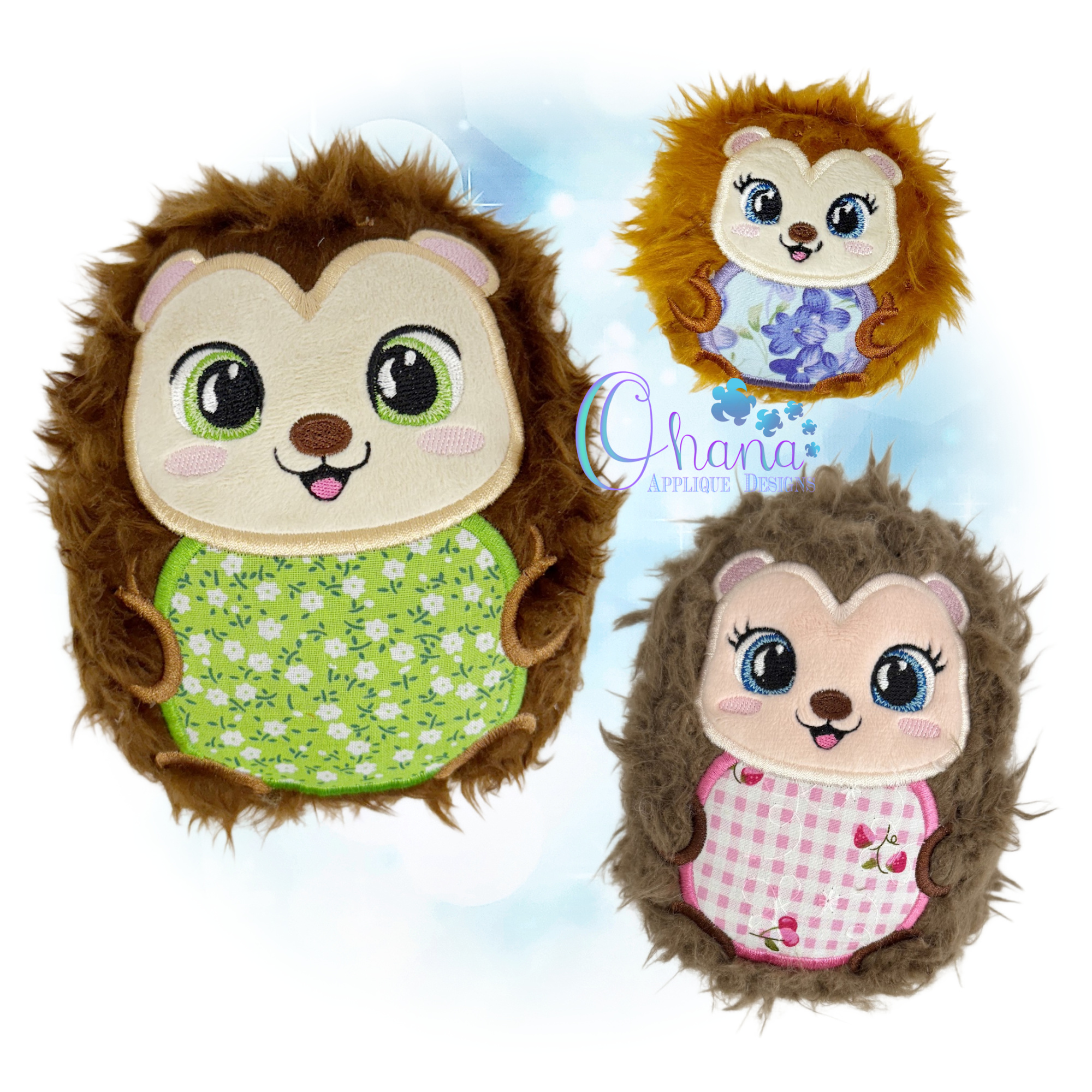 Hedgehog Egglet Stuffie Embroidery