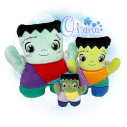 Huggable Frankenstein Stuffie Embroidery