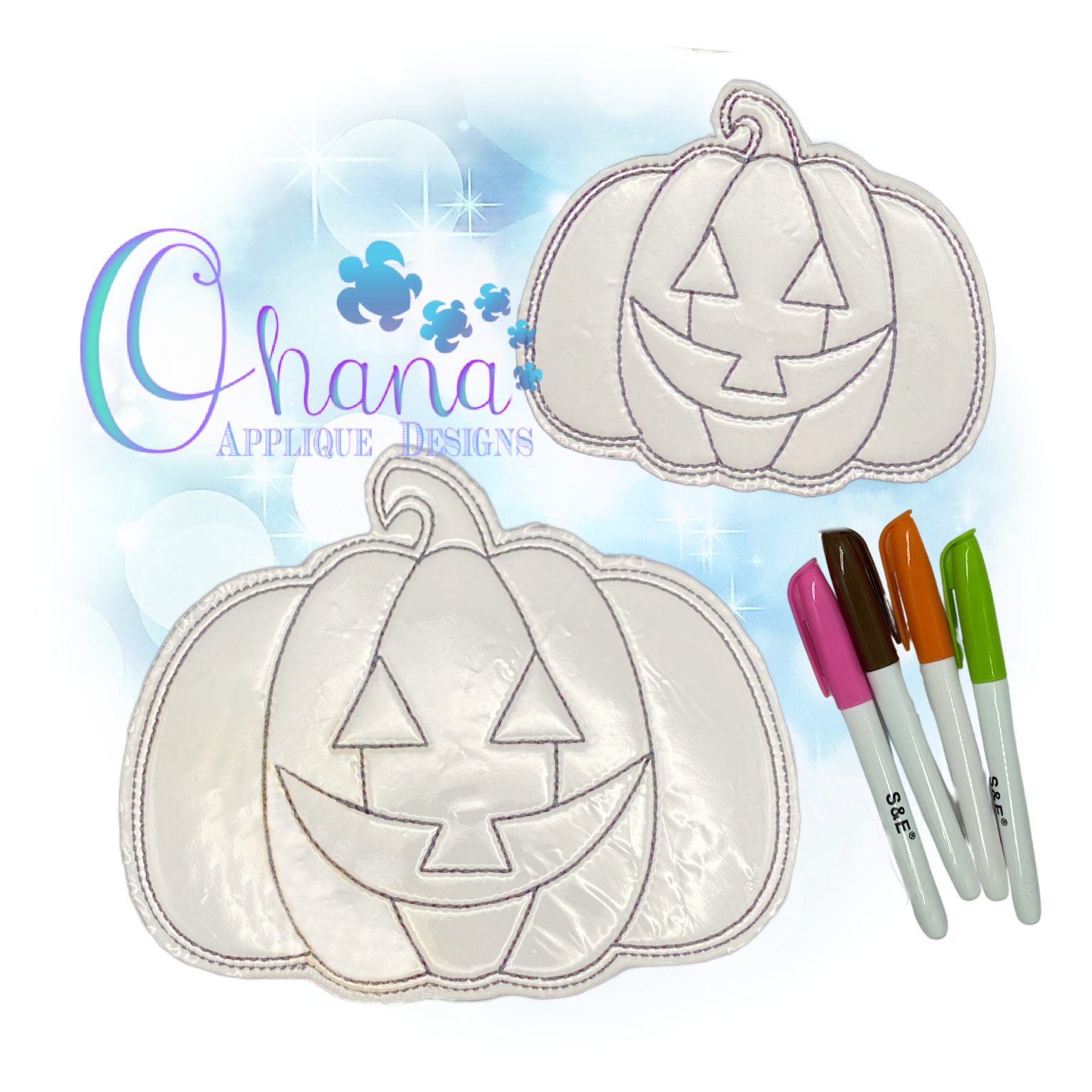 OAD 2510 Jackolantern Flat Coloring Doll 2000 JS Jack O'lantern Flat Coloring