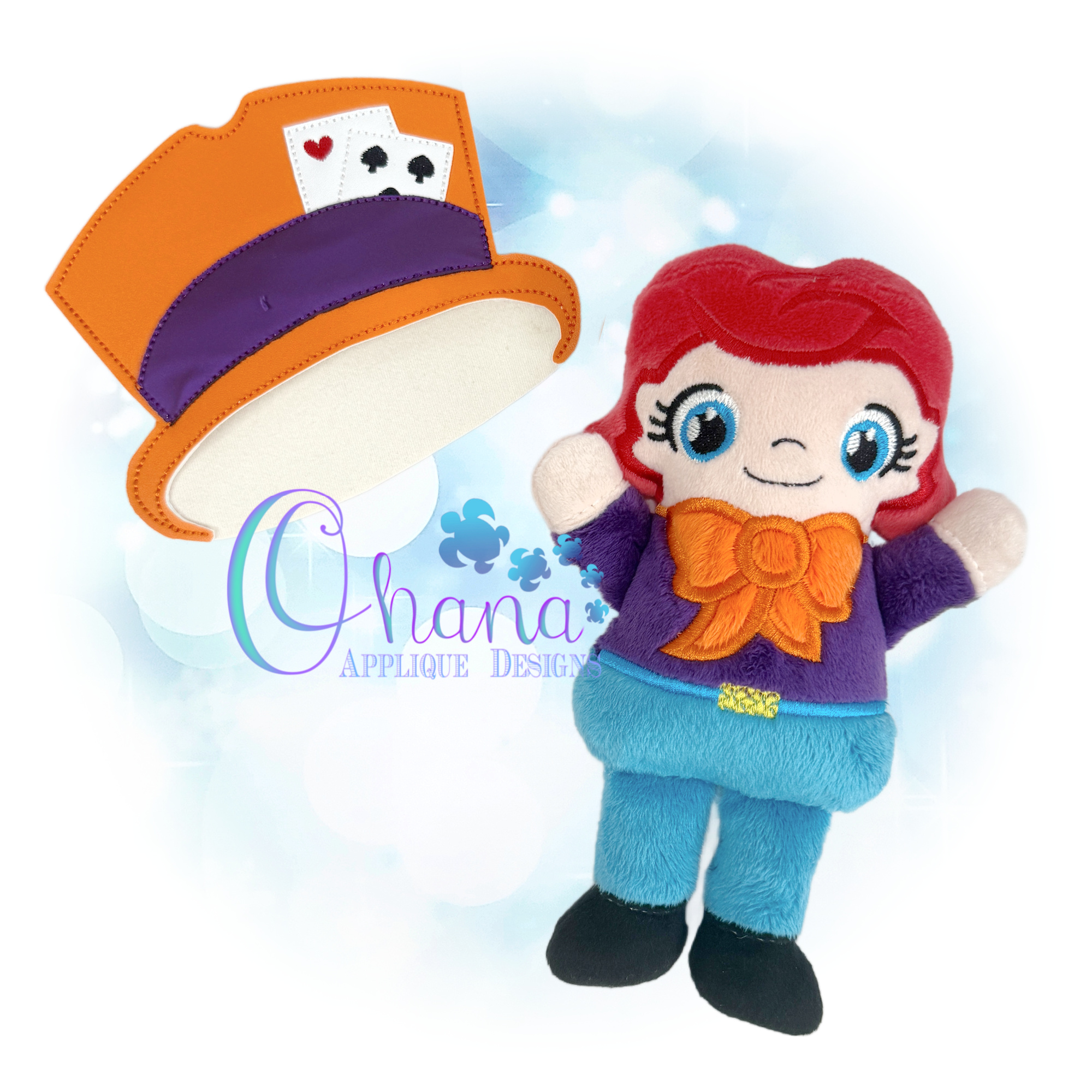 Mad Hatter Stuffie Embroidery