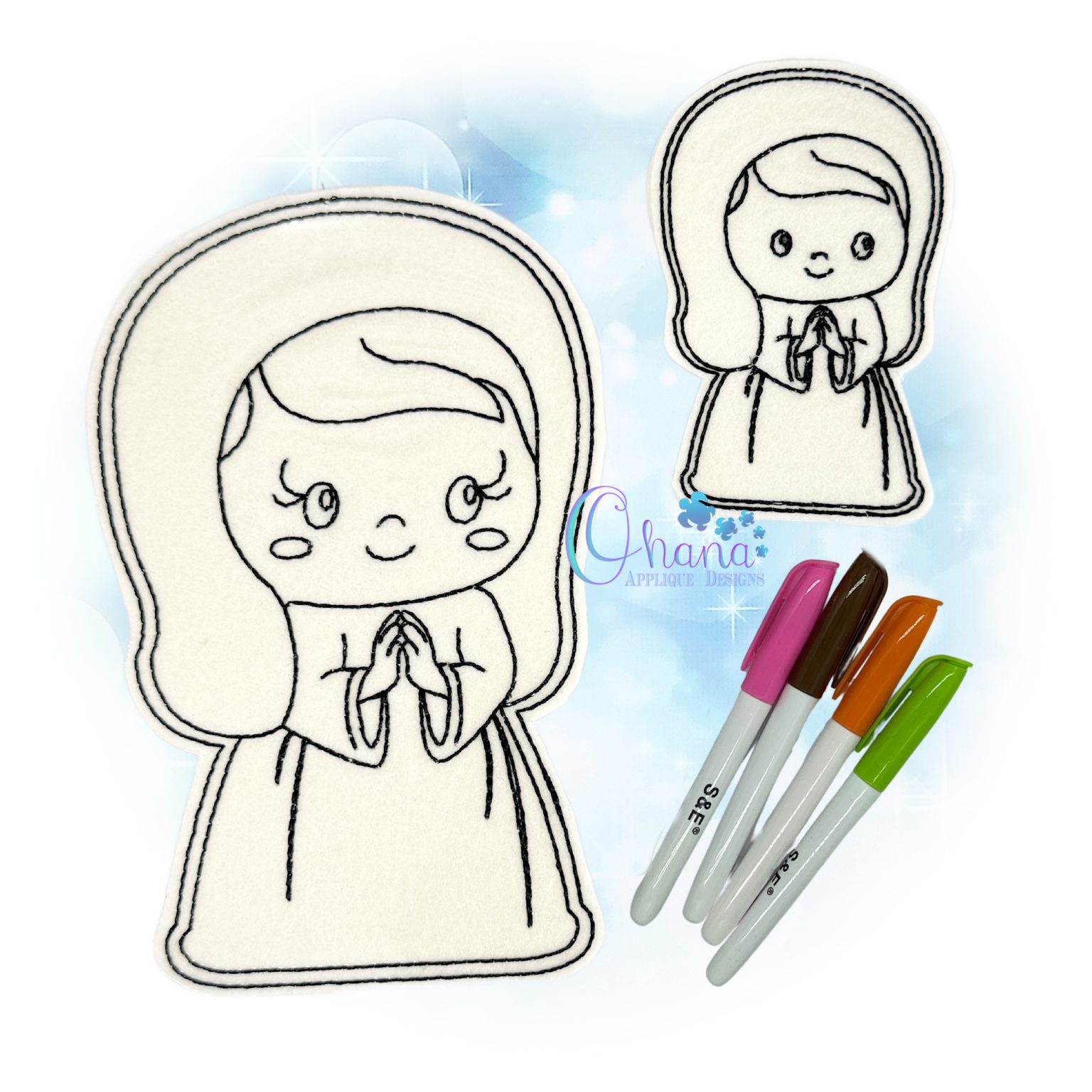 OAD 2510 Mary FCD 2000 LA Mary Flat Coloring Doll