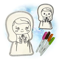 Mary Flat Coloring Doll