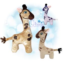 3D Standing Giraffe Stuffie Embroidery