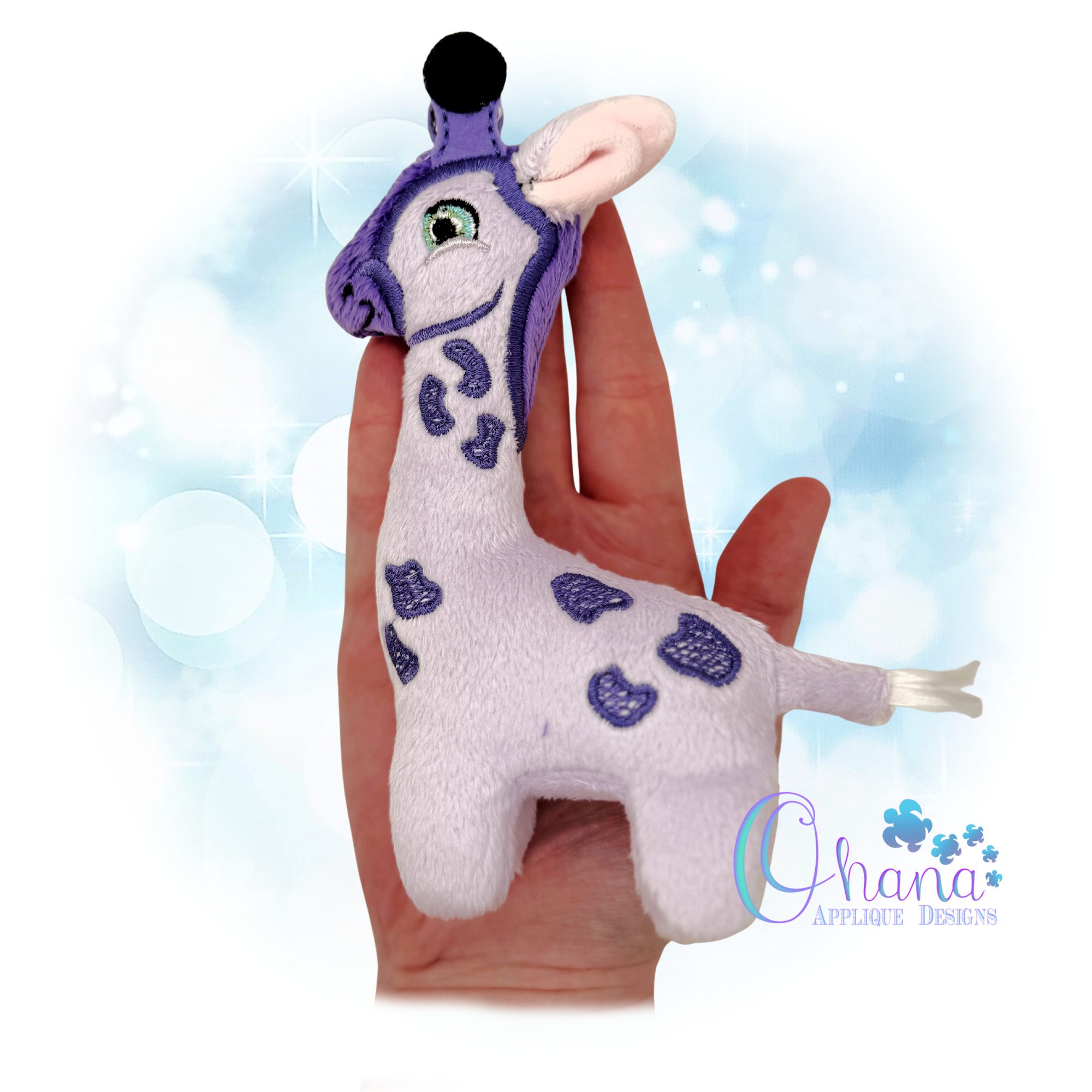 3D Standing Giraffe Stuffie Embroidery