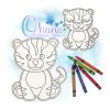 OAD 2510 Tiger FCD 2000 DG Tiger Flat Coloring Doll