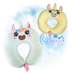 Unicorn Travel Pillow Embroidery