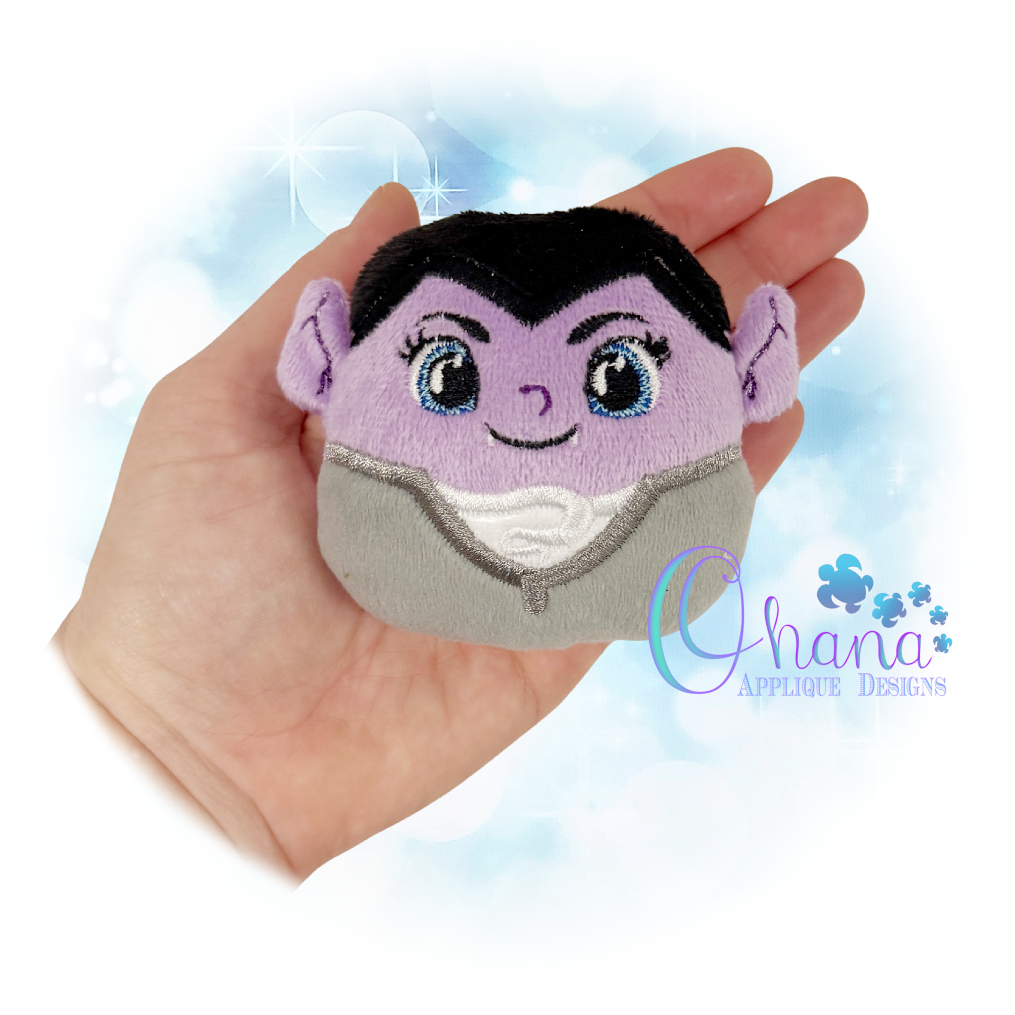 Vampire Egglet Stuffie Embroidery