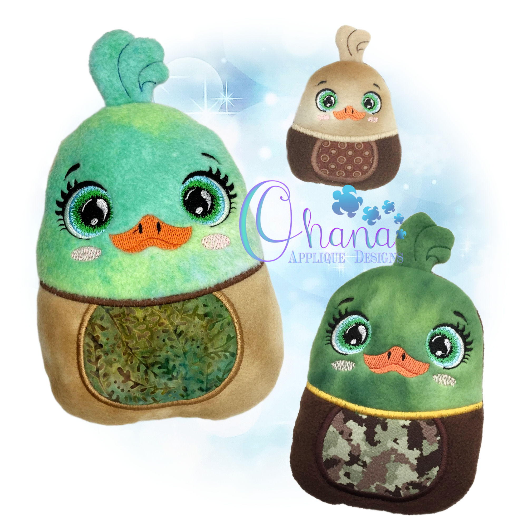 Duck Egglet Stuffie Embroidery