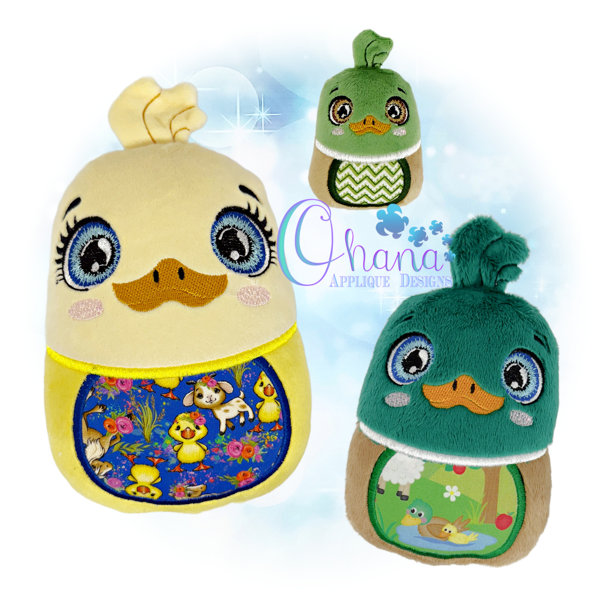 Duck Egglet Stuffie Embroidery