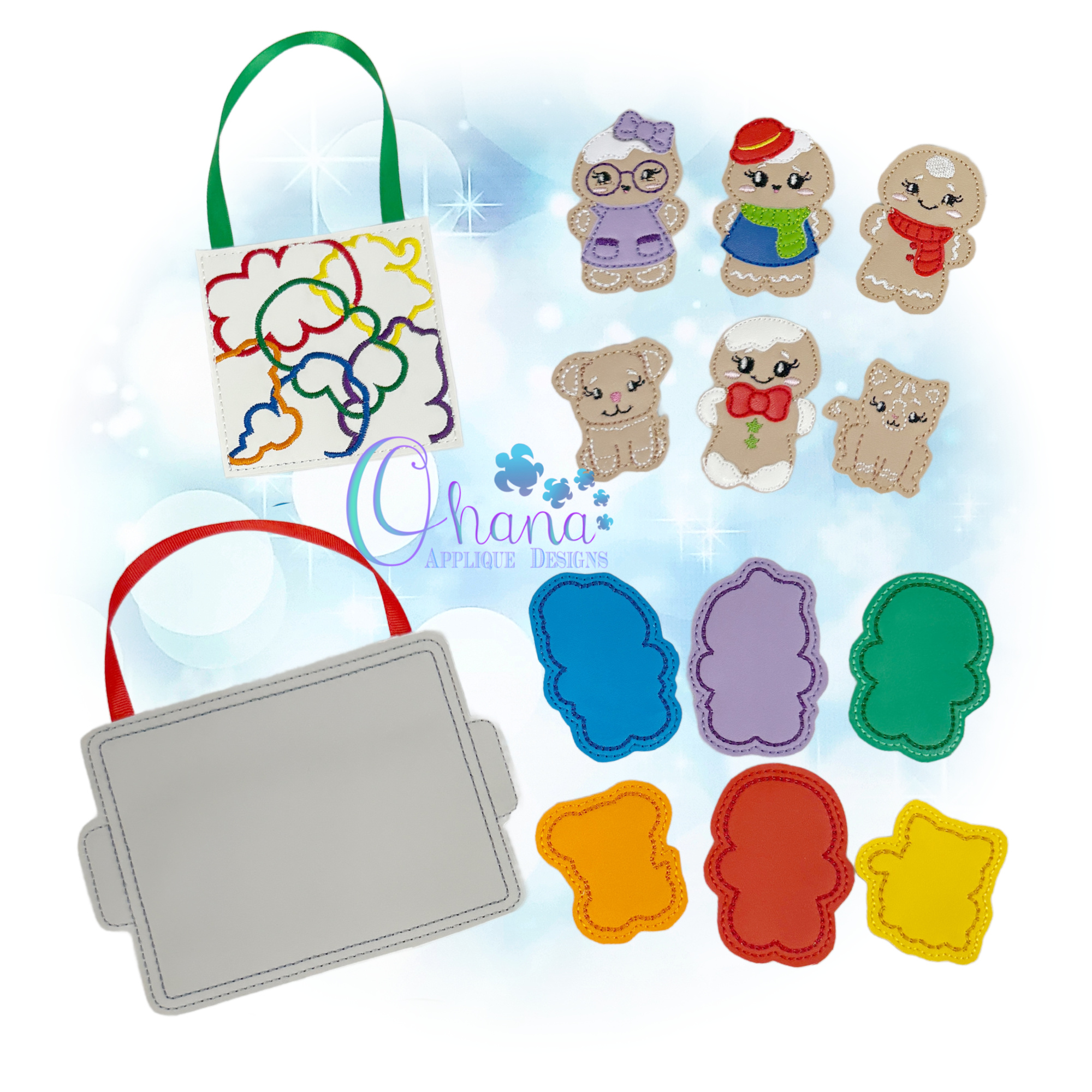 Gingerbread Family Finger Puppets