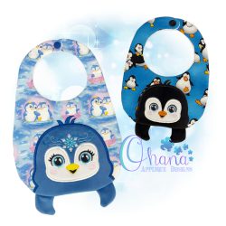 Snowflake Crown Penguin Bib
