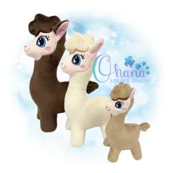 3D Standing Llama Stuffie Embroidery