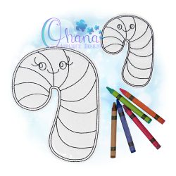 Candy Cane Flat Coloring