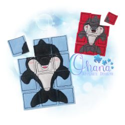 Dolphin Puzzle Embroidery Design