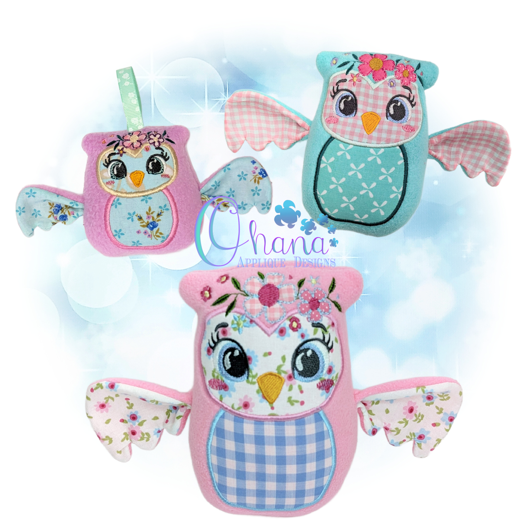 Owl Egglet Stuffie Embroidery