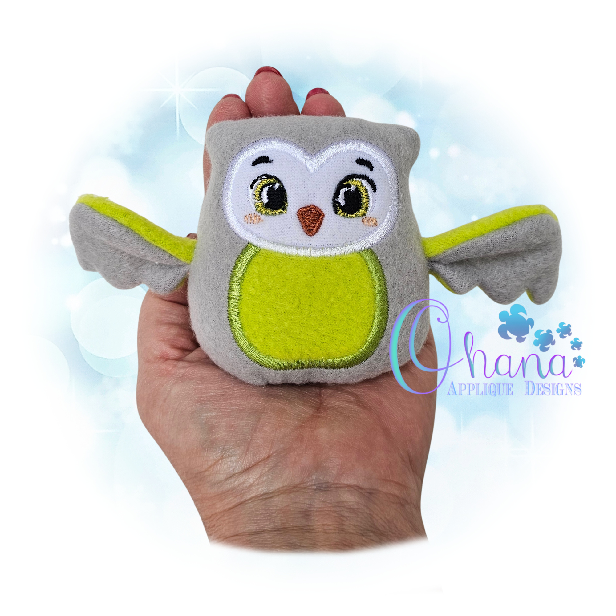 Owl Egglet Stuffie Embroidery