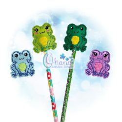 Frog Pencil Topper Embroidery