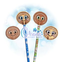 Gingerbread Face Pencil Topper