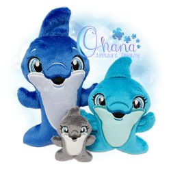 Huggable Dolphin Stuffie Embroidery