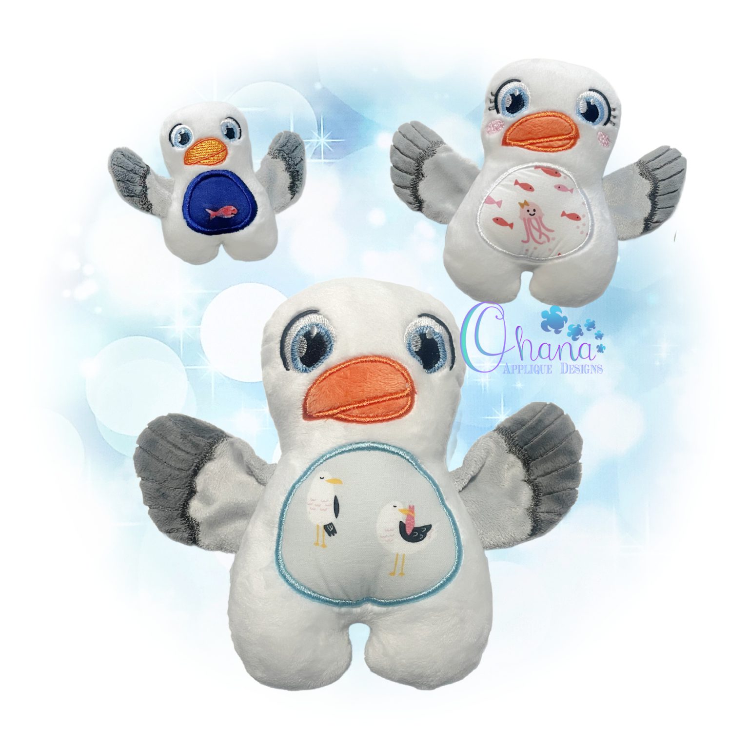 OAD 2511 Huggable Seagull Stuffie 2000 SL Huggable Seagull Stuffie Embroidery