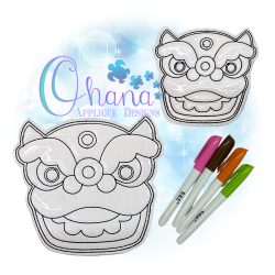 Chinese Lion Flat Coloring